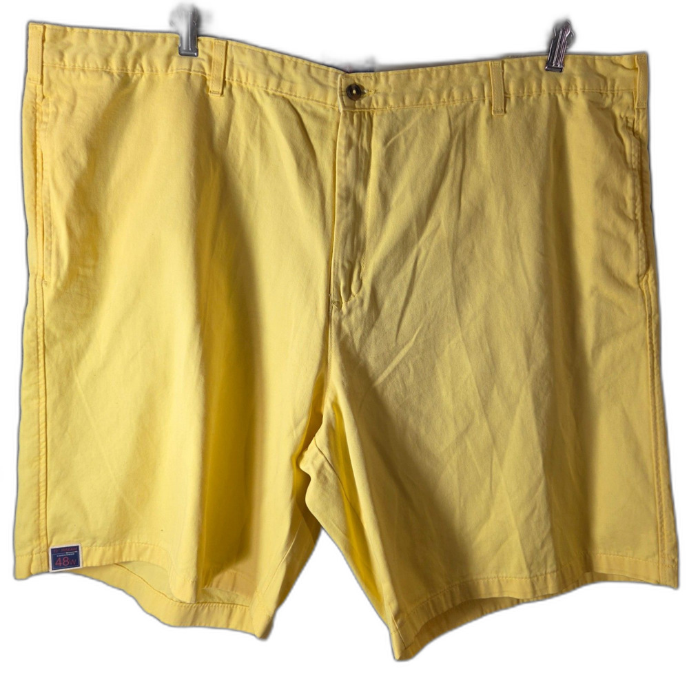 Saddlebred Men's 48x10 Yellow Shorts Flat Front Below Knee